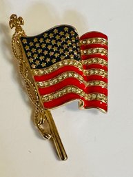 SIGNED MONET UNITED WE STAND FLAG (REMEMBER 9-11 2001) BROOCH