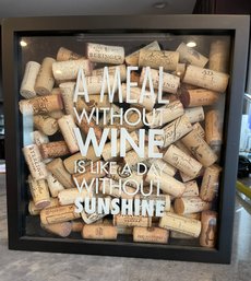 Wine Lover's Art - Keep These Or Use Your Own Corks In Shadow Box Frame