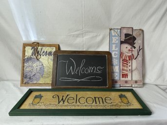 Various Vintage Welcome Signs