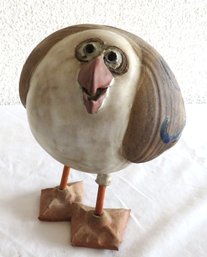 Susan Davis Clay Puffer Bird Cape Cod Pottery