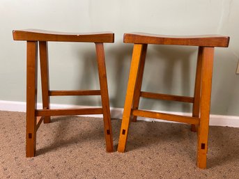 Pair Of Wood Stools