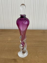 M. Buechner Signed Studio Art Glass Perfume Bottle