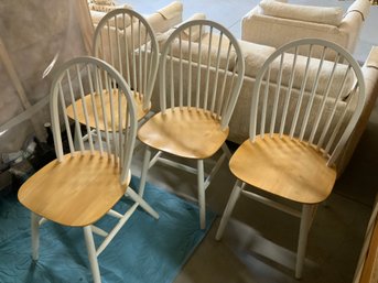 Four Wooden Kitchen Chairs