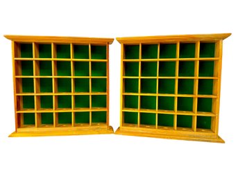 Pair Of Golf Ball Display Shelves