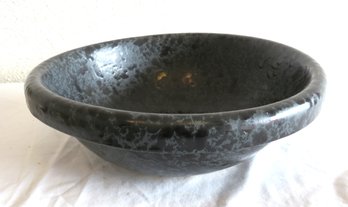 Bennington Pottery Rolled Rim Black Agate Bowl
