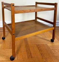 A Vintage Scandinavian Modern Teak Bar Cart, C. 1970's