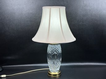 A Brilliant Vintage Cut Crystal Table Lamp By Waterford, Signed