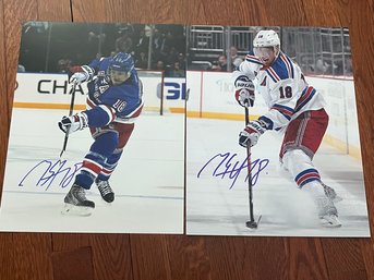 Lot Of 2 Marc Staal Signed 11x14 Photos NY Rangers