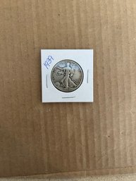 Beautiful 1939 Walking Liberty Silver Half Dollar 90 Silver Coin