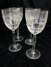 Cut Glass Stemmed Glasses