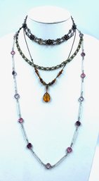 Quartet Of Bohemian/Victorian Inspired Necklaces