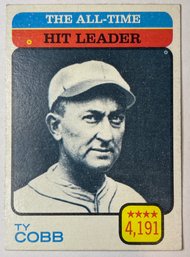 1973 Topps #471 Ty Cobb All Time Hit Leader