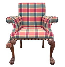 A Newly Upholstered Chippendale Arm Chair