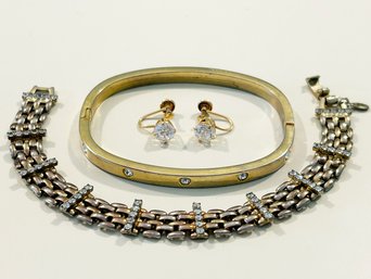 Vintage Costume Bracelets And Earrings