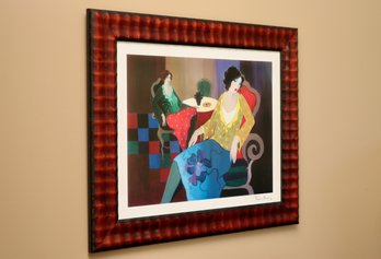 Itzchak Tarkay Two Women Morning Social Framed Print Seriolithograph