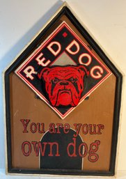 Wooden Red Dog Sign