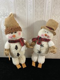 2 Piece Snowman Decor Set