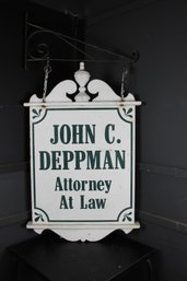 Two Sided Wooden Lawyer Sign