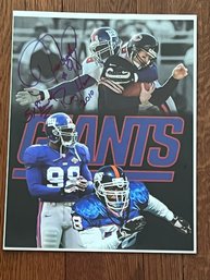 Jesse Armstead Signed & Inscribed 11x14 Giants