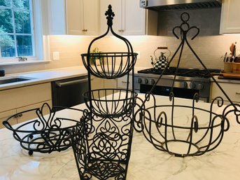 Grouping Of Wrought Iron Holders