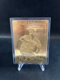 Danbury Mint 22kt Gold Leaf 1998 World Series NY Yankees David Wells Sealed