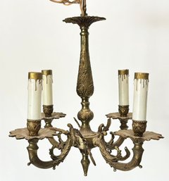 An Antique Bronze Chandelier