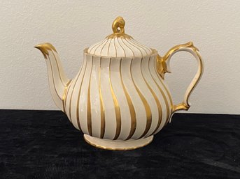 Beautiful White & Gold Teapot
