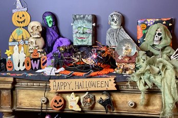 Great  Halloween Decor Including A WILLIAMS SONOMA Day Of The Dead Table Runner