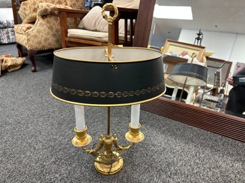Gold Desk Lamp  Double Candlewick