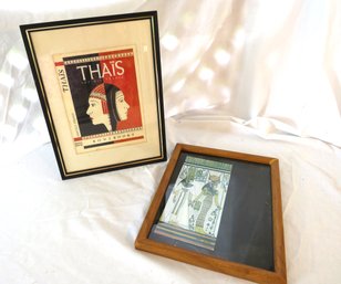 2 Egyptian Theme Framed Artwork Thais Anatole