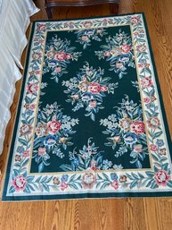 Floral Design Needlepoint Area Rug 6ftx4ft