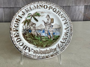 1887 Robinson Crusoe ABC Plate