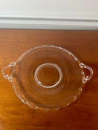 Clear Glass Plate With Handles