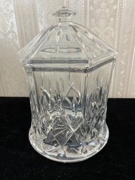 Crystal Glass Lady Anne Biscuit Barrel