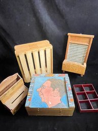 Decorative Wash Board And Boxes