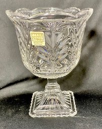 Vintage Fifth Avenue Crystal Pedestal Cut Crystal Bowl