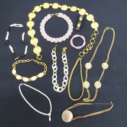 Lot Of Ladies Costume Jewelry Necklaces And Metal Belt Too - Napier, Lia Sophia, Etc.