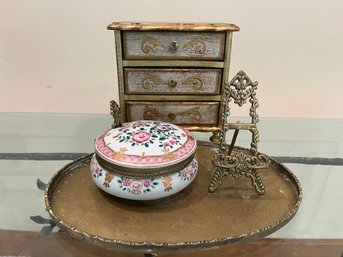 A Small Antique Vanity Grouping