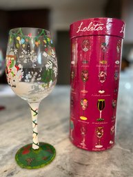 Hand Painted Wine Glass - Lolita No Place Like Home