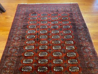 Vintage Small Hand Knotted Bokhara Rug