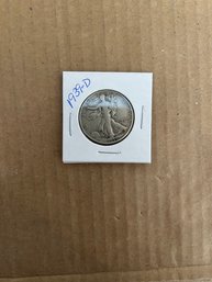 Beautiful 1939-D Walking Liberty Silver Half Dollar 90 Silver Coin