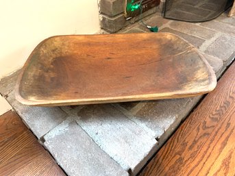 Great Antique Wooden Dough Bowl