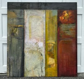 A Large Abstract Mixed Media On Board By Noted Contemporary Artist Joan Bohn (American)