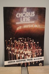 A Chorus Line Promotional  Poster From 1981 Shakespeare Theater Stratford, CT