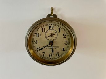 1900s Stewart & Clark Brass Eight Day Model T Car Clock