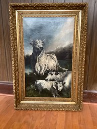 Framed Bull Painting By Beatrice Chandler Henry