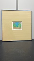 Signed And Numbered Matted Trees Arbor Metal Frame Glass