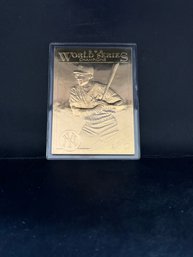 Danbury Mint 22kt Gold Leaf 1998 World Series NY Yankees Darryl Strawberry Sealed
