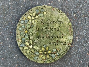 A Sentimental Garden Stepping Stone In Cast Resin