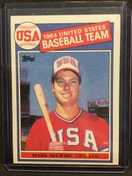 1985 Topps Mark McGwire Team USA Rookie Card - M